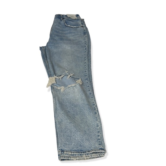 Abercrombie and Fitch Ultra High Rise 90s Straight Jean 18/34 short TikTok - Picture 15 of 16
